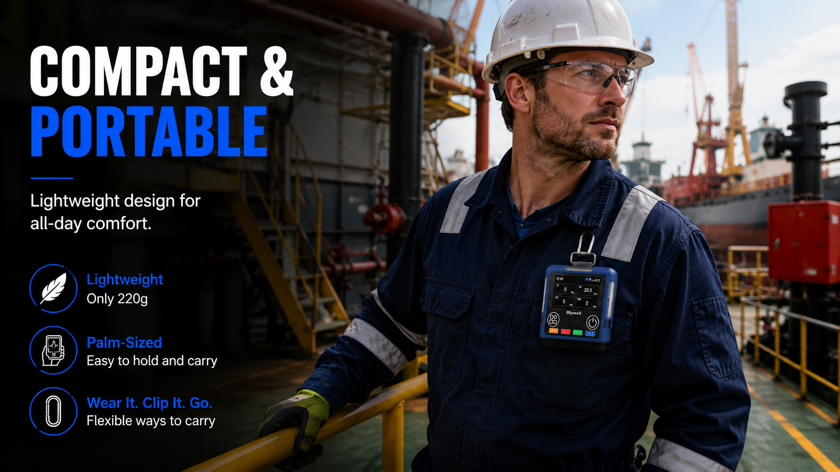 Compact and portable gas detector