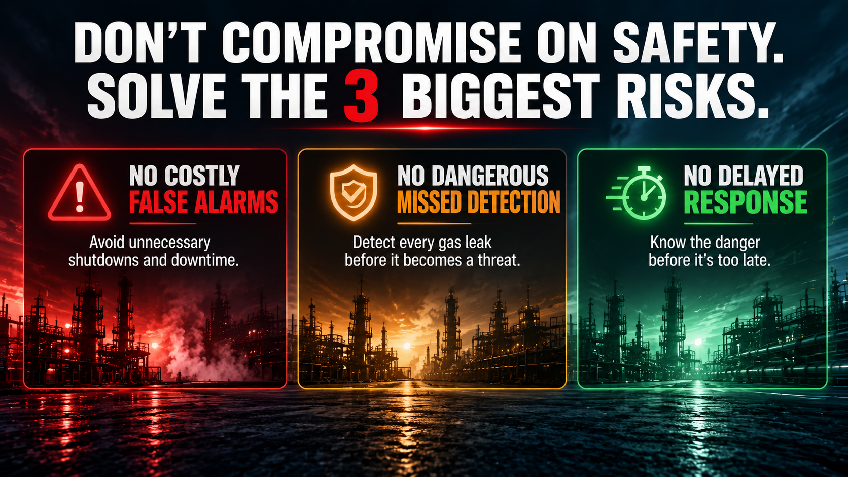 Solve the 3 biggest risks in gas detection