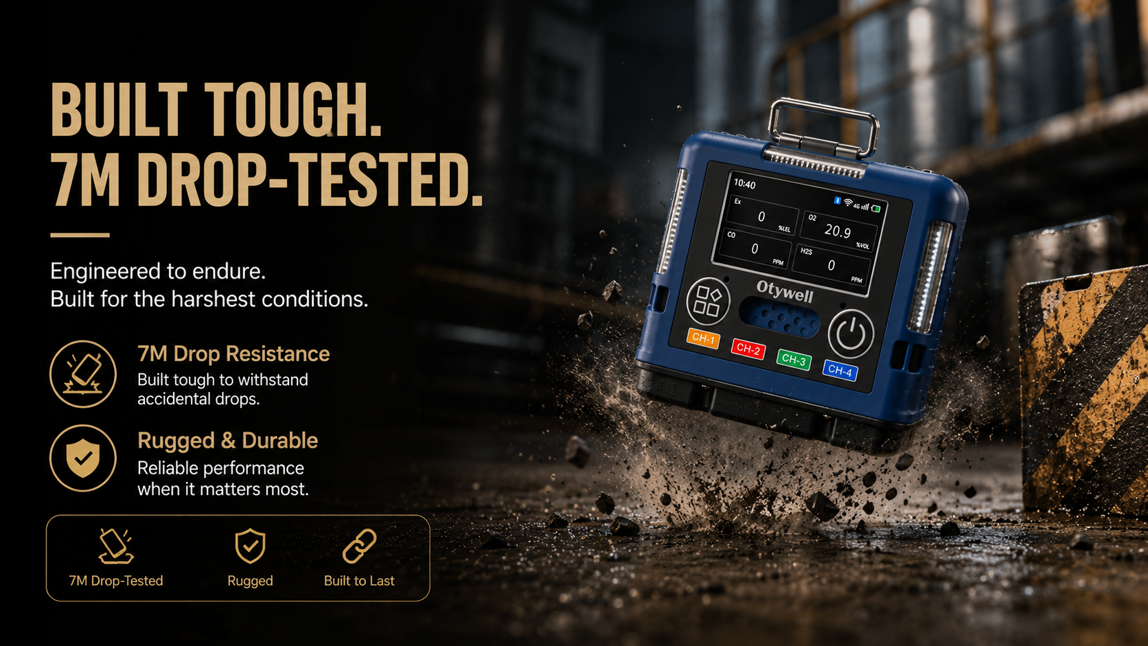 Built tough, 7M drop-tested
