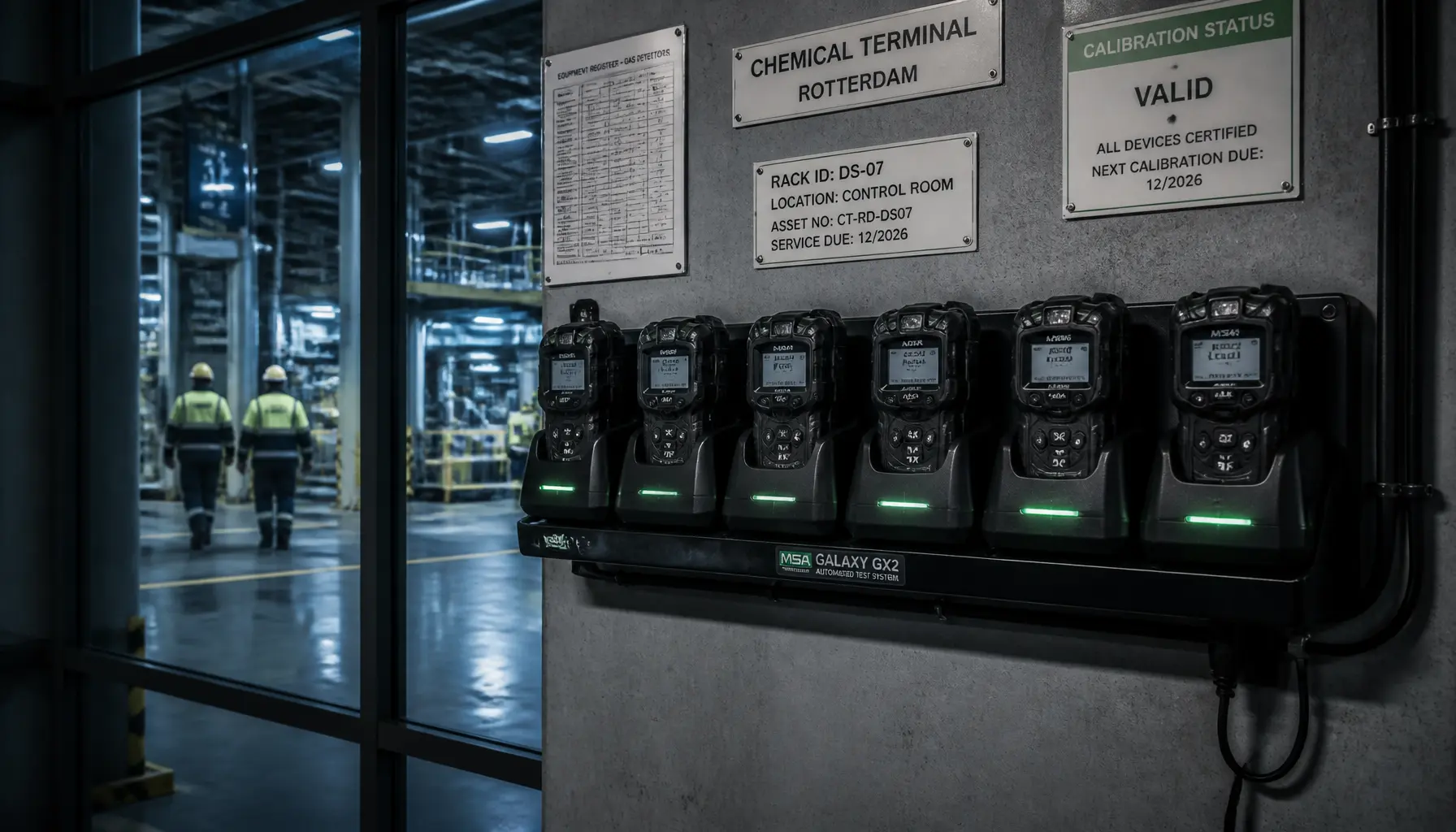 Six certified 4 gas monitors sitting unused