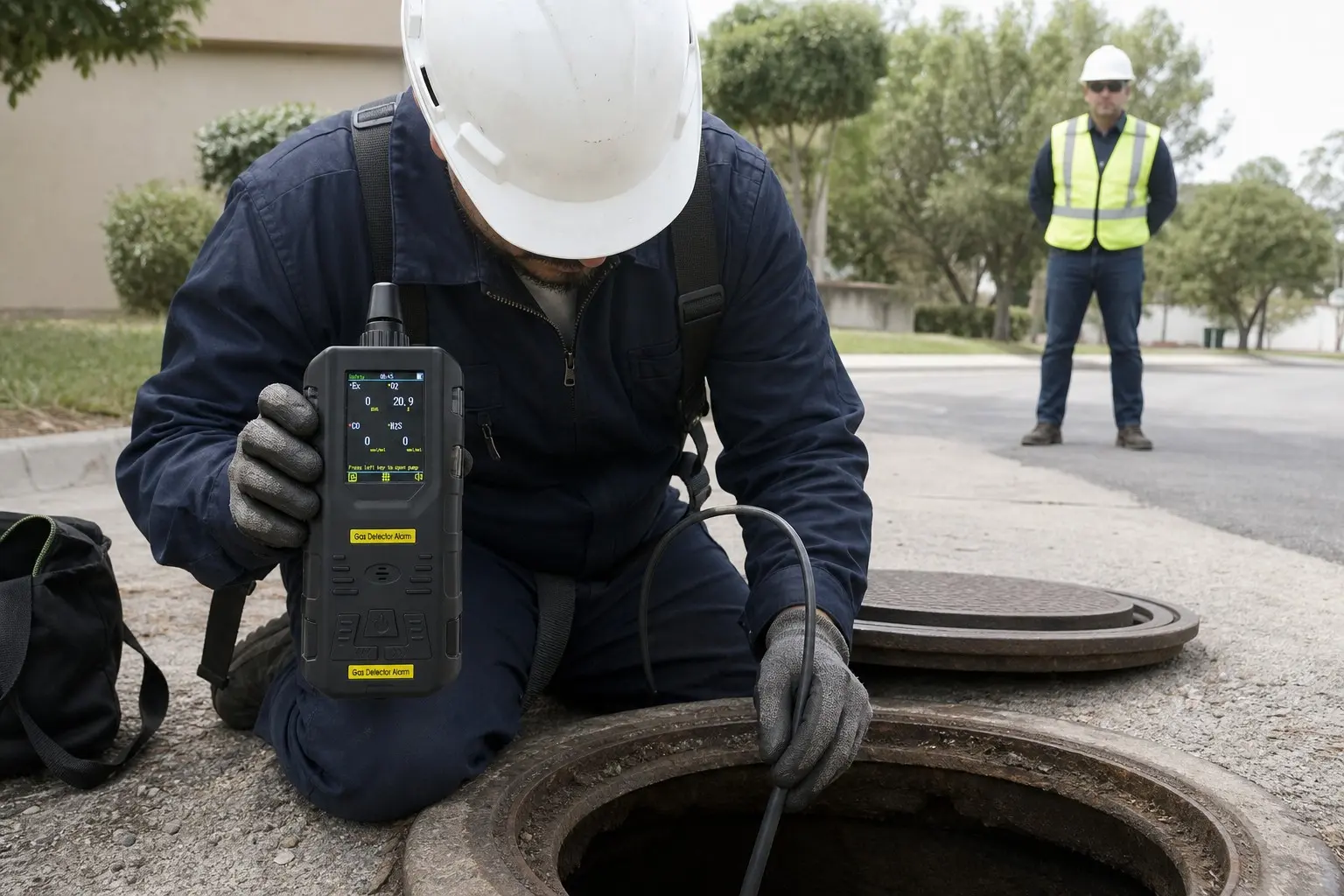 Otywell OT135 pump sampler testing confined space outside