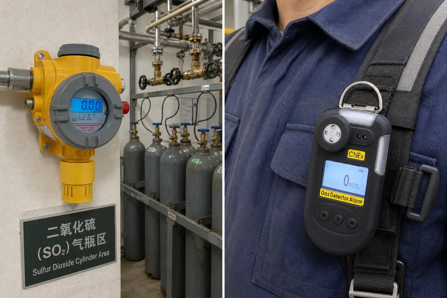 Fixed versus portable sulfur dioxide detectors for area monitoring and personal exposure