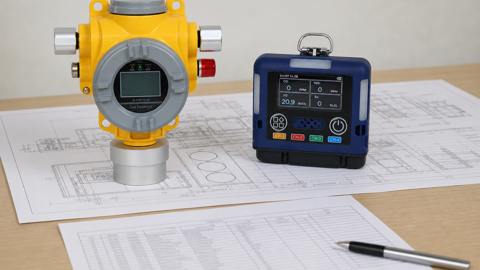 Gas detection system monitoring schedule prepared before choosing detectors