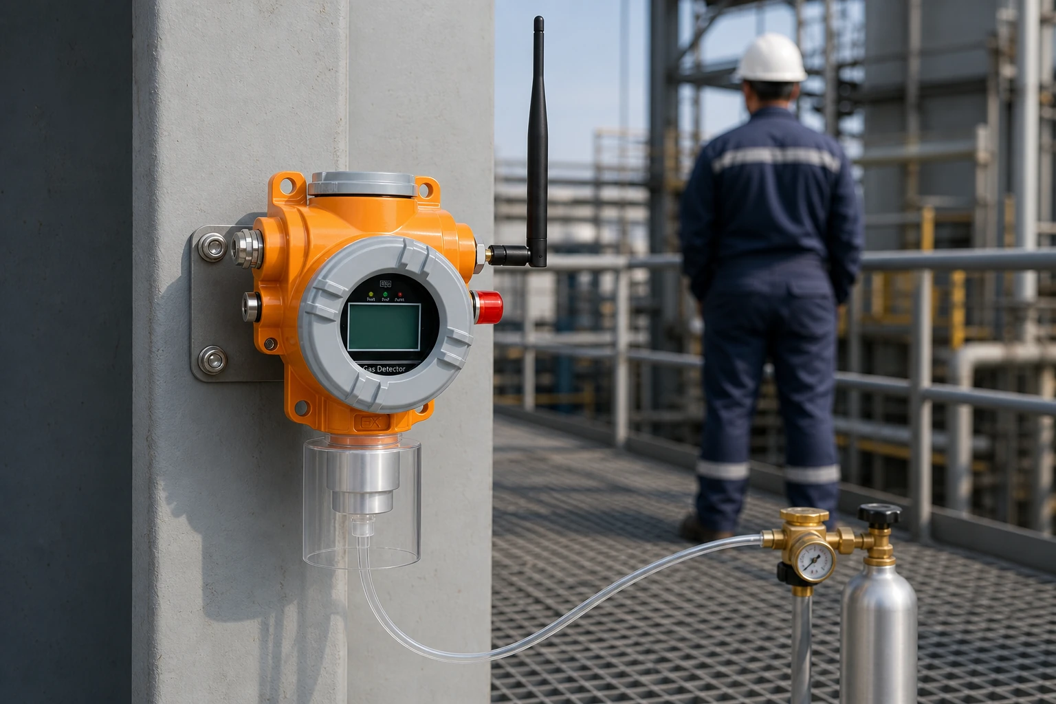 Calibration access planning for an installed wireless gas detector