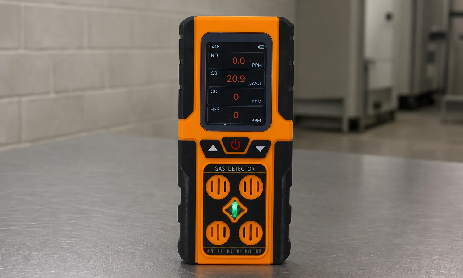 Portable detector showing a fitted nitric oxide channel on screen
