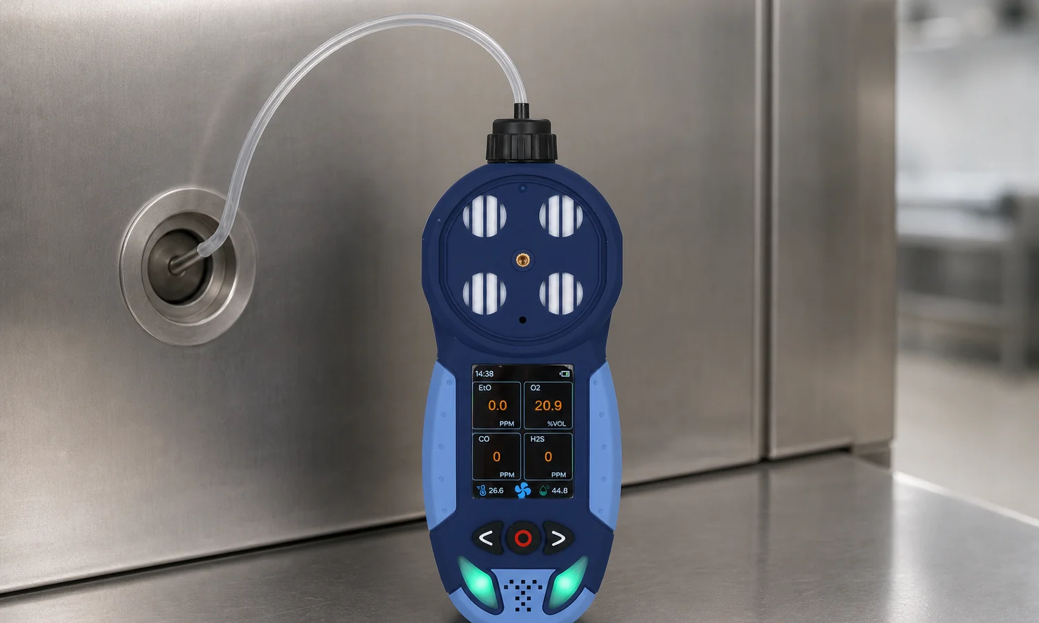 Otywell OT135S pump-suction detector sampling EtO through a probe